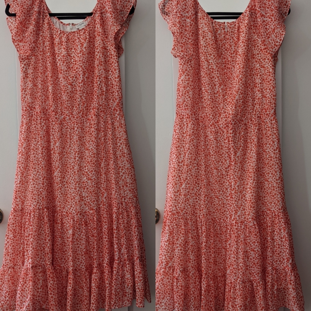 NWOT J. Crew coral floral dress